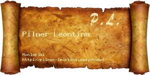 Pilner Leontina névjegykártya
